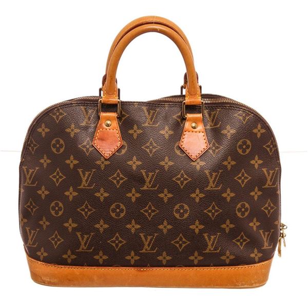 Louis Vuitton Brown Alma MM Satchel Bag