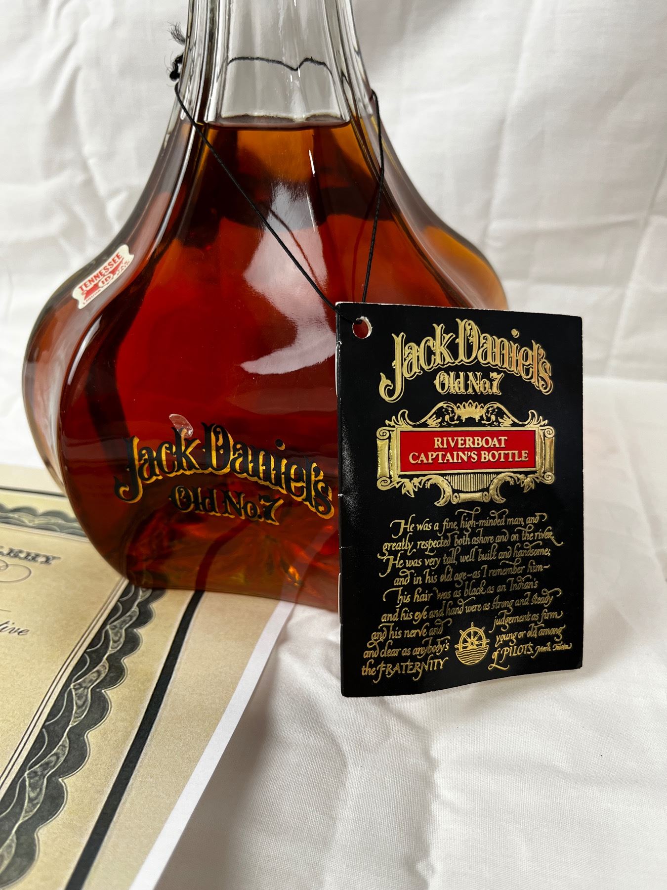 Jack Daniel's Riverboat Captains Bottle 1988