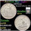 ***Auction Highlight*** 1875-cc Seated Half Dollar 50c Graded AU53 by SEGS (fc)