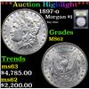 Image 1 : ***Auction Highlight*** 1897-o Morgan Dollar $1 Graded Select Unc by USCG (fc)