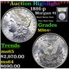 Image 1 : ***Auction Highlight*** 1891-p Morgan Dollar $1 Graded Choice+ Unc by USCG (fc)