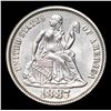 Image 2 : ***Auction Highlight*** 1887-p Seated Liberty Dime 10c Graded GEM Unc by USCG (fc)