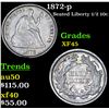Image 1 : 1872-p Seated Liberty Half Dime 1/2 10c Grades xf+
