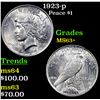 Image 1 : 1923-p Peace Dollar $1 Grades Select+ Unc