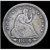 Image 2 : 1854-p arrows Seated Liberty Quarter 25c Grades vf++.
