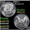 Image 1 : 1881-s Morgan Dollar $1 Grades Choice Unc+ PL