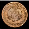 Image 3 : 1867 Indian Cent 1c Grades g+