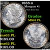 Image 1 : 1888-o Morgan Dollar $1 Grades Select Unc PL