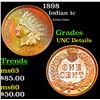 Image 1 : 1898 Indian Cent 1c Grades Unc Details