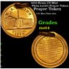 Image 1 : 1832 Brass US Mint Phila Lord's Prayer Token Grades Choice Unc