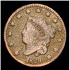 Image 2 : 1829 Coronet Head Large Cent Large Date  1c Grades vg details