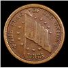 Image 2 : 1863 The Flag Civil War Token F-207/410a 1c Grades vf++