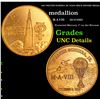 Image 1 : 1962 WALTER SCHIRRA JR. NASA SPACE BRONZE MEDAL Grades Unc Details