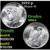 Image 1 : 1922-p Peace Dollar $1 Grades Choice Unc