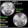 Image 1 : 1881-s Morgan Dollar $1 Grades Select+ Unc
