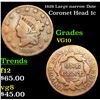 Image 1 : 1828 Coronet Head Large Cent Large narrow Date  1c Grades vg+