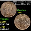 Image 1 : 1804 Draped Bust Half Cent crosslet 4, stem 1/2c Grades xf+