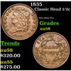 1835 Classic Head half cent 1/2c Grades Choice AU/BU Slider