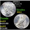 Image 1 : 1923-s Peace Dollar $1 Grades Select Unc
