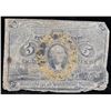 Image 2 : 1863 US Fractional Currency 5c Second Issue fr-1232 Washington In Oval Grades f+