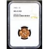 Image 2 : NGC 1965-p Lincoln Cent 1c Graded ms65 rd By NGC