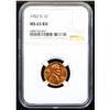 Image 2 : NGC 1957-d Lincoln Cent 1c Graded ms65 rd By NGC