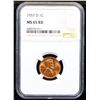 Image 2 : NGC 1957-d Lincoln Cent 1c Graded ms65 rd By NGC