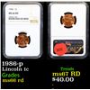 Image 1 : NGC 1986-p Lincoln Cent 1c Graded ms66 rd By NGC
