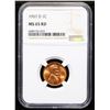 Image 2 : NGC 1957-d Lincoln Cent 1c Graded ms65 rd By NGC