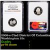 Image 1 : Proof NGC 2009-s Clad District Of Columbia Washington Quarter 25c Graded pr70 dcam By NGC