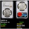 Image 1 : NGC 1901-o Morgan Dollar $1 Graded ms63 By NGC