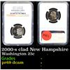 Image 1 : Proof NGC 2000-s clad New Hampshire Washington Quarter 25c Graded pr69 dcam By NGC