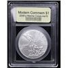 Image 2 : 2005-p Marines Modern Commem Dollar $1 Graded ms70, Perfection By USCG