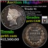 Image 1 : Proof ***Auction Highlight*** 1873 Pattern Trade Dollar J-1276 TOP POP! $1 Graded pr65 CAM By SEGS (
