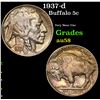 1937-d Buffalo Nickel 5c Grades Choice AU/BU Slider