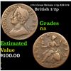 1753 Great Britain 1/2p KM-579 Grades f+