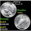 Image 1 : 1923-p Peace Dollar $1 Grades Choice Unc