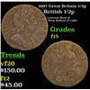 1697 Great Britain 1/2p Grades f+