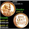 Image 1 : Proof 1942 Lincoln Cent 1c Grades Gem Proof Red