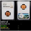 Image 1 : NGC 1957-d Lincoln Cent 1c Graded ms65 rd By NGC