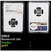 Image 1 : Proof NGC 1963 Roosevelt Dime 10c Graded pr67 By NGC