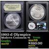 Image 1 : 1992-d Olympics Modern Commem Dollar $1 Graded ms70, Perfection By USCG