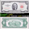 1953A $2 Red Seal United States Note Grades Gem CU
