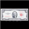 Image 2 : **Star Note** 1953C $2 Red Seal United States Note Grades vf++