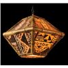 Image 1 : #2388 "TAPA SQUASH SHADE" OA LAMP