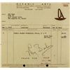 Image 1 : OCEANIC ARTS JOB INVOICE - TIKI TI RECEIPT SIGNED BY RAY BUHEN