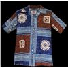 Image 1 : MOD HAWAIIAN TAPA CLOTH PATTERN MEN'S POMARE SHIRT.