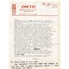 Image 1 : CHIN TIKI - CORRESPONDENCE LETTER TO OCEANIC ARTS SIGNED BY MARVIN CHIN.