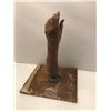 Image 1 : "Yellow Jacket" Clay sculpture of hand wood