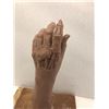 Image 2 : "Yellow Jacket" Clay sculpture of hand wood